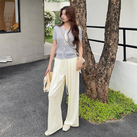 【自由身呼吸，软而不变形】【慵懒松弛，时髦百搭】春夏季新款女四色莱赛尔天丝牛仔裤高腰直筒阔腿凉感天丝牛仔裤 商品图7