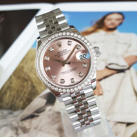 【95新】ROLEX 劳力士278384RBR-0036天文台认证自动机械机芯日期显示31MM（女款）日志型系列蚝式钢/18K白金250326TJ47 商品图4