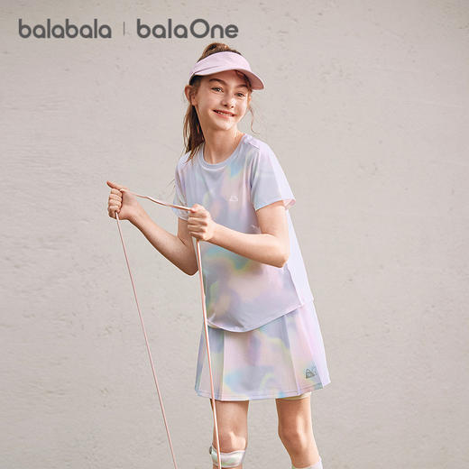 【balaOne】巴拉巴拉童装女童短袖t恤儿童2026新款夏速干上衣收腰 商品图2