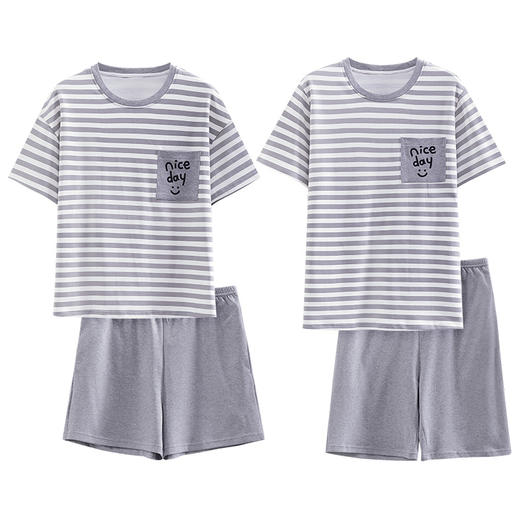 情侣睡衣夏季短袖棉质薄款卡通男女士两件套装家居服夏天新款新品新款新品 商品图4