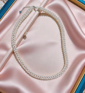 手工珍珠花链 3mm小米珠串花 仙气森系 春夏氛围 [发：7]