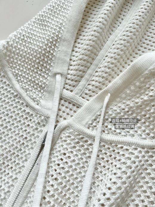 宋佳同款LANC*Y镂空连帽针织衫 商品图12