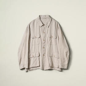 KAPTAIN SUNSHINE Safari Shirt Jacket 亚麻真丝混纺猎装夹克