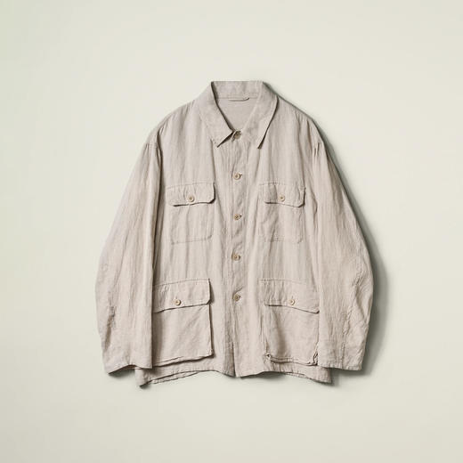 KAPTAIN SUNSHINE Safari Shirt Jacket 亚麻真丝混纺猎装夹克 商品图0