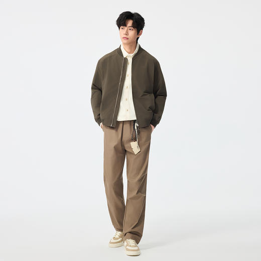 gxgjeans男装【热卖推荐】男士夹克2026春款纯色日常百搭通勤棒球领外套男K&C 商品图8