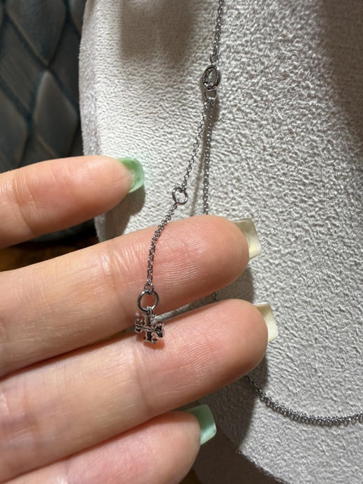 42-2排他性独家圆正 TB镂空双T 麦穗圆形耳钉 镂空双T 圆形 项链 商品图7