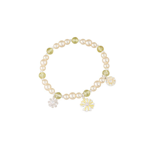 三彩2026新款森系绿米小雏菊手链夏日多巴胺甜美清新雪花出游约会 商品图2