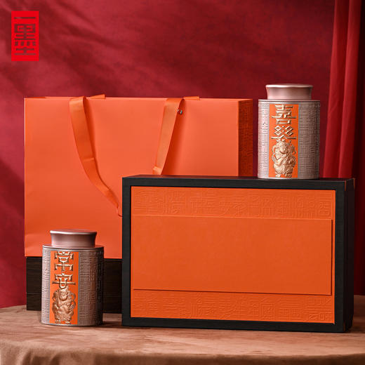 喜乐常安-2圆罐红色茶叶礼盒包装PA 商品图4