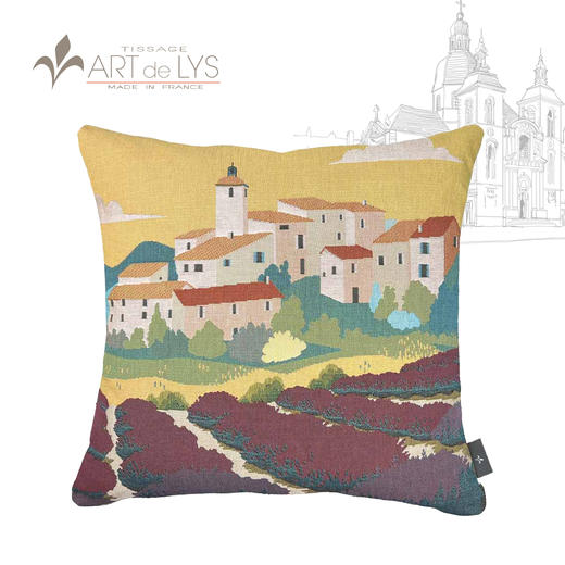 ADL·法国百合织造艺术·法国风景系列·普罗旺斯【靠枕套/送枕芯】 商品图0