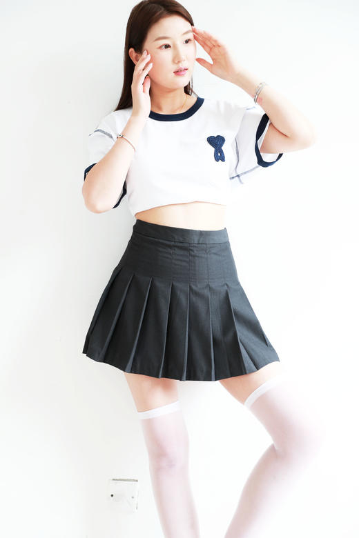 字母tee合集，三个款一起。复古宽松设计撞色衍缝情侣t恤E040258 商品图12