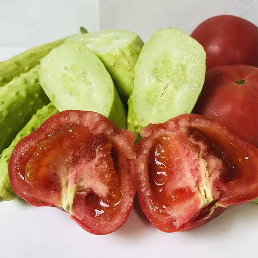 【自营】山东西红柿+白玉黄瓜双拼4.6斤 京东包邮 商品图0