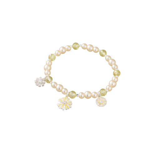 三彩2026新款森系绿米小雏菊手链夏日多巴胺甜美清新雪花出游约会 商品图1