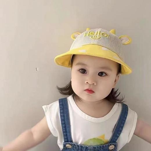 宝宝帽子夏季透气网眼大檐防晒遮阳帽可爱超萌男童女童鸭舌棒球帽5个月-2岁 商品图2