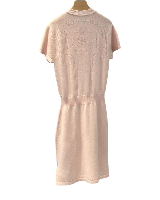 女款半开领镂空羊绒连衣裙fe 商品图1