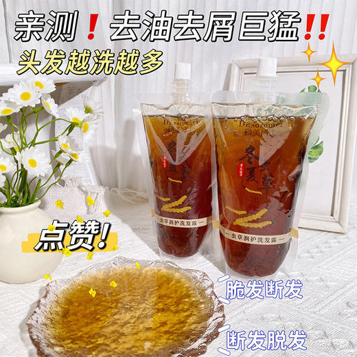 【福利❗️29.9抢2袋🔥虫草润护洗发露】草本成分，温和滋养，养发护发！控油蓬松滋养护发冬虫夏草洗发水袋装 商品图2