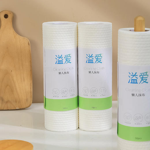 溢爱5大卷家用次抛懒人抹布50段/卷 干湿两用不沾油 能做去油洗碗布 商品图4