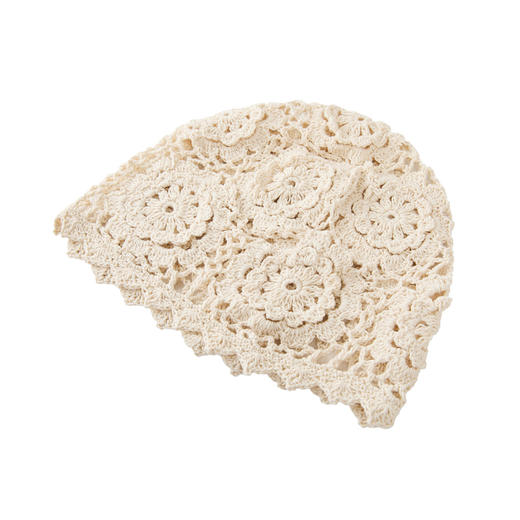 三彩2026新款镂空钩花编织包头针织帽复古文艺冷帽波西米亚夏季女 商品图3