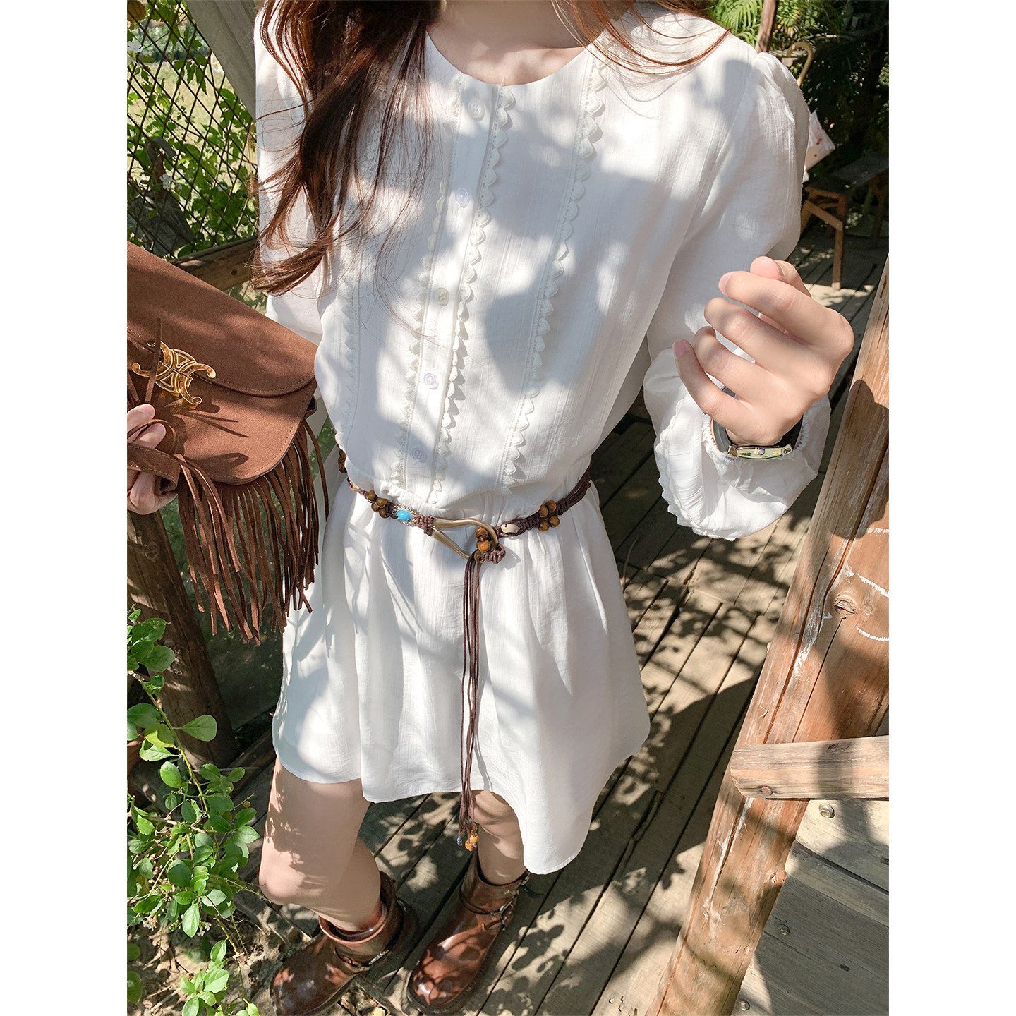 <曾小咸推荐>4.5现货秒杀 ！微信超特价！花边连衣裙 日常209.99 立减100 秒杀109.99！！纯色马甲  秒杀59.99！！