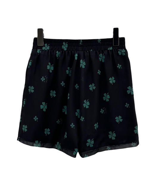 女款四叶草薄纱长袖衬衫短裤套装he010 商品图2