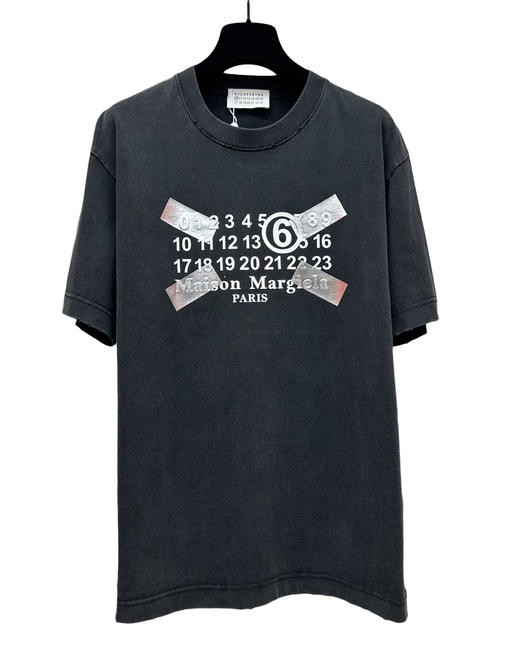 中性款破损印花短袖T恤he016 商品图0