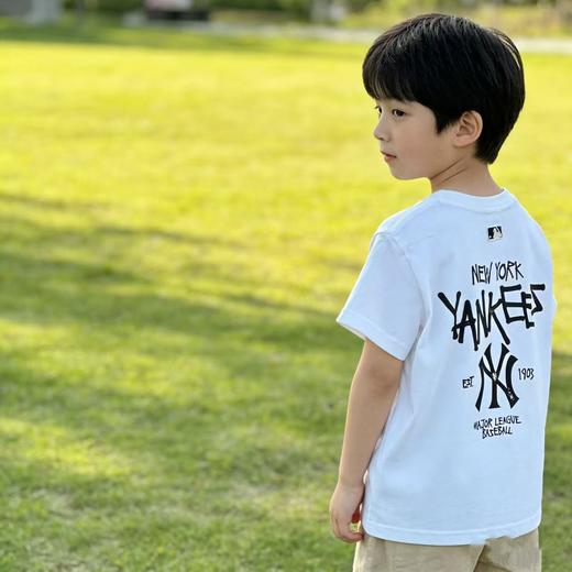 点此购买120-160MLB洋基队夏季儿童字母印花短袖T恤 kk 344051 商品图6