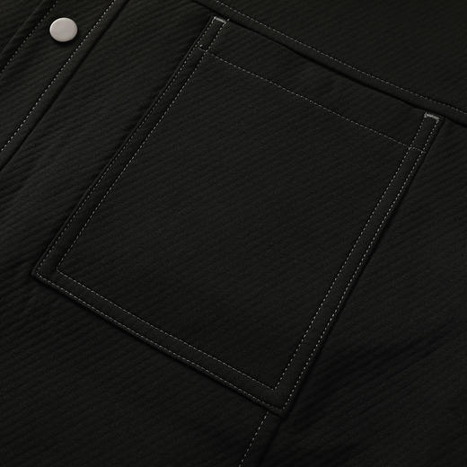 gxgjeans男装【肌理感】男士翻领夹克2026春款按扣纯色日常百搭通勤外套男K&C 商品图3