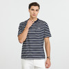 【棉混纺】德鲨条纹短袖圆领T恤男2026夏新款休闲弹力上衣打底衫 商品缩略图1