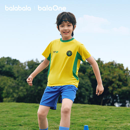 巴拉巴拉儿童短袖套装女童男童小童两件套2026新款春夏吸湿速干潮 商品图2