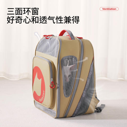 【Petstar 宠物双肩包】猫包透气外出包可拓展便携出行双肩手提包 商品图3