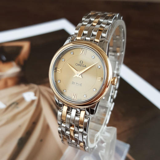 【95新】OMEGA 欧米茄424.20.27.60.58.001石英机芯27MM（女款）碟飞系列精钢/18K黄金300326AK26 商品图2