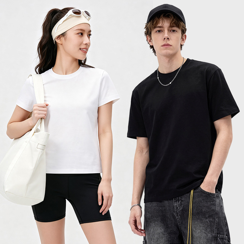 2件自动改价119包邮~官网199！三防全棉情侣小白T 长绒棉科技基础圆领百搭短袖 防水、防油、防污打底衫上衣短袖T恤内搭