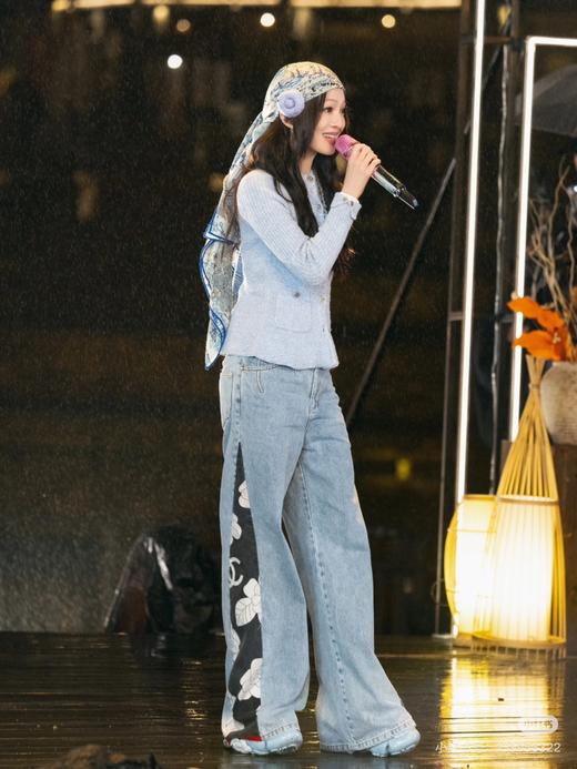 女款山茶花阔腿裤牛仔裤长裤la025 商品图3