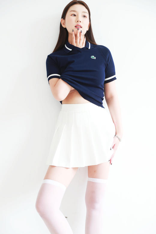 高尔夫针织衫，胸口小标工艺。刺绣设计条纹翻领气质PoloE040288 商品图12