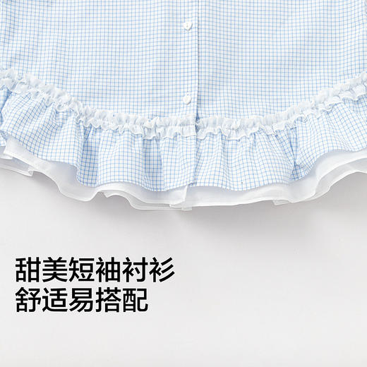 【商场同款】巴拉巴拉女童短袖衬衫儿童大童上衣2026新款夏装纯棉 商品图3