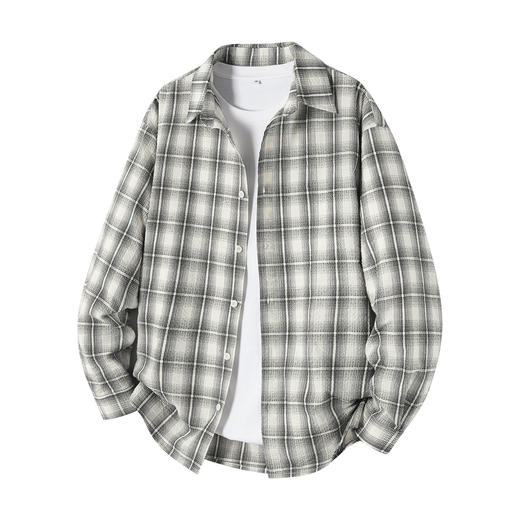 gxgjeans男装【青春流行】格子衬衫26春款时尚百搭校园户外青少年外套上衣男K&C 商品图5