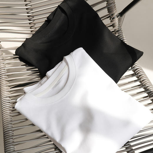 2件自动改价119包邮~官网199！三防全棉情侣小白T 长绒棉科技基础圆领百搭短袖 防水、防油、防污打底衫上衣短袖T恤内搭 商品图4