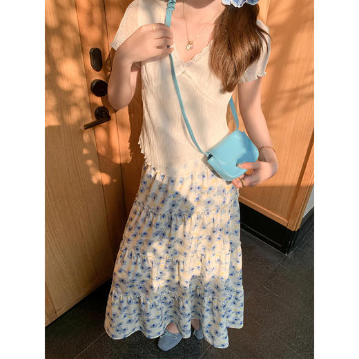 <曾小咸推荐>4.3现货秒杀 ！微信超特价！韩系碎花半身裙 日常199.99 立减120 秒杀79.99！！ 商品图0