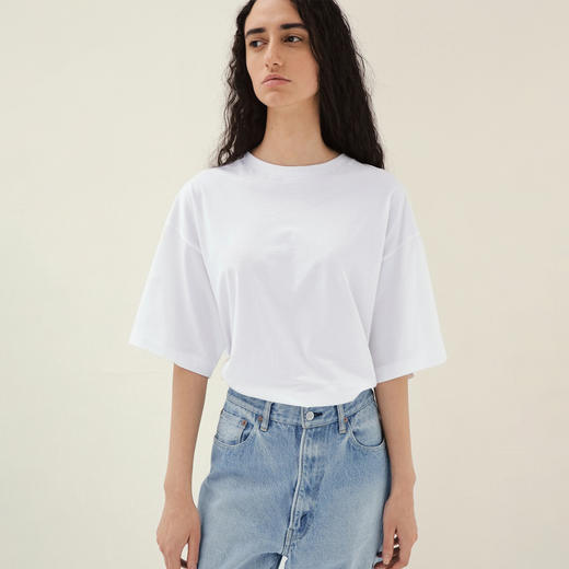 KAPTAIN SUNSHINE Suvin Cotton Suede 男女款超长棉宽松短袖T恤 商品图0