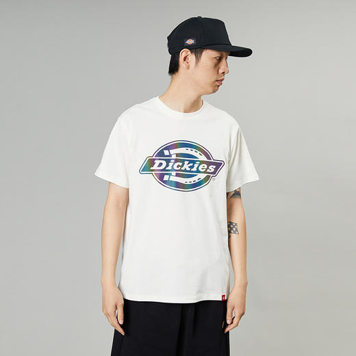 Dickies24春夏新品 炫彩logo印花镭射休闲圆领短袖T恤 男女情侣 DK0A87CN 商品图5