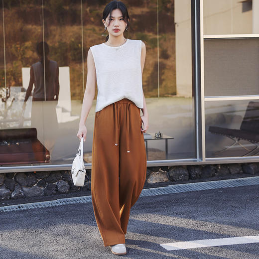 SAKURA樱花 生态棉弯刀裤 显瘦遮胯 居家休闲 26103 商品图2