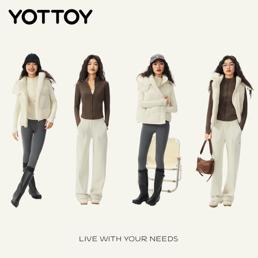 YOTTOY轻绒腰精奶皮衣瑜伽外套女加绒普拉提训练健身服运动秋冬 商品图4