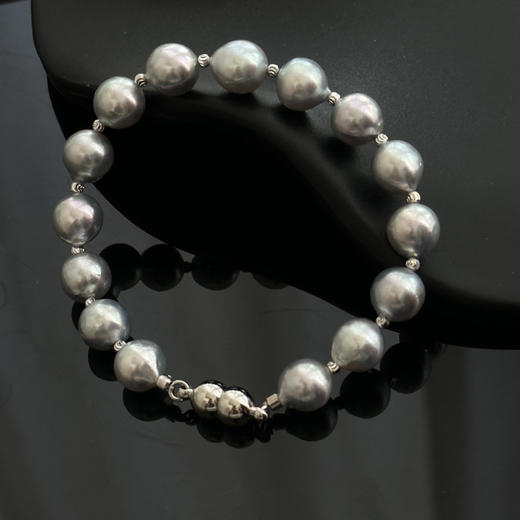 真多麻色隔珠手链 8-8.5mm 海水巴洛克 商品图0