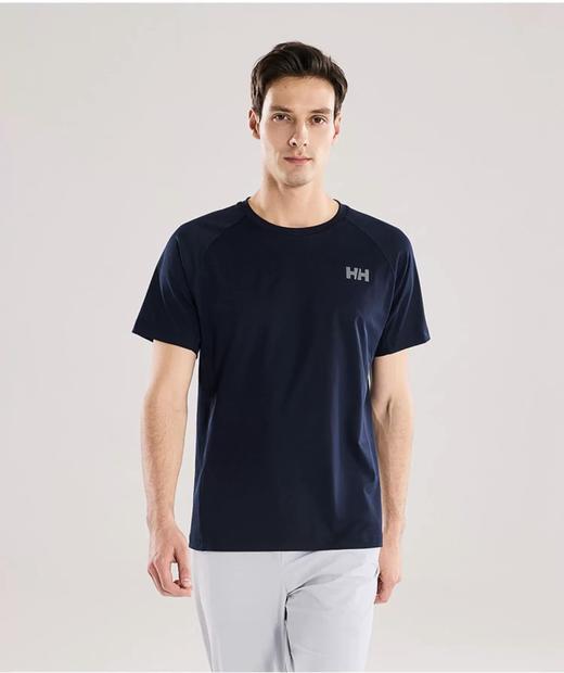 点此购买 海丽汉森夏季男士休闲运动舒适抗菌圆领短袖T恤 xj 344084 商品图8