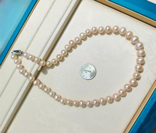 无核超亮光 9-10mm近正圆珍珠妈妈链 无瑕高亮 性价比 [发：56] 商品图1
