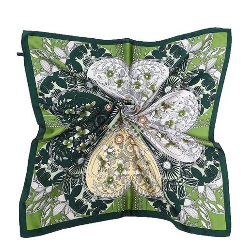 【四季可带！一巾多用】韩版时尚仿真丝70方巾丝巾女字母印花小方巾职场装饰领巾头巾。xb 商品图4