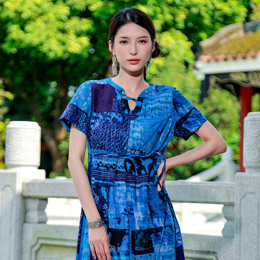 【春季新品】水色天晴扎染连衣裙 | 预售15天 商品图3