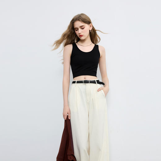 三彩2026新款黑色皮腰带复古金属针扣束腰二层牛皮通勤百搭ins风 商品图1