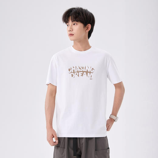 gxgjeans男装【吸湿速干】凉感T恤26夏款简约潮流百搭青少年男士短袖上衣K&C 商品图1