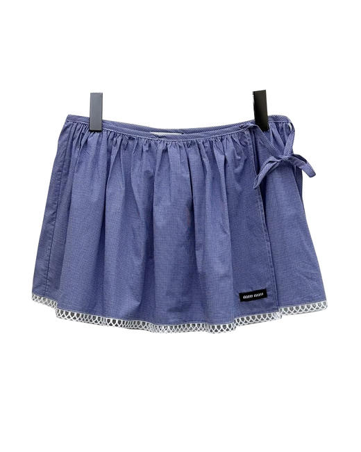 女款格纹压褶系带短裙 可配套装la017 商品图0