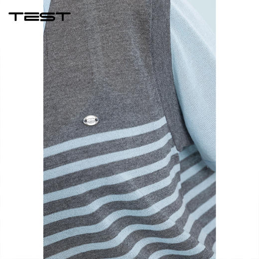 夏上新韩系学院风条纹Polo假两件针织衫1262016 商品图3